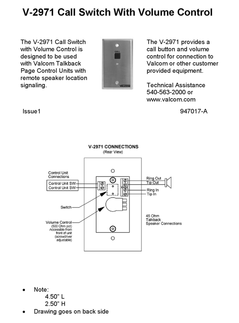 Valcom V-2971 Connections