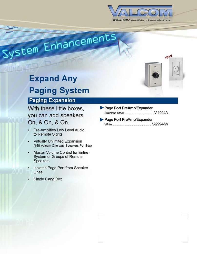 Valcom V-1094A User manual
