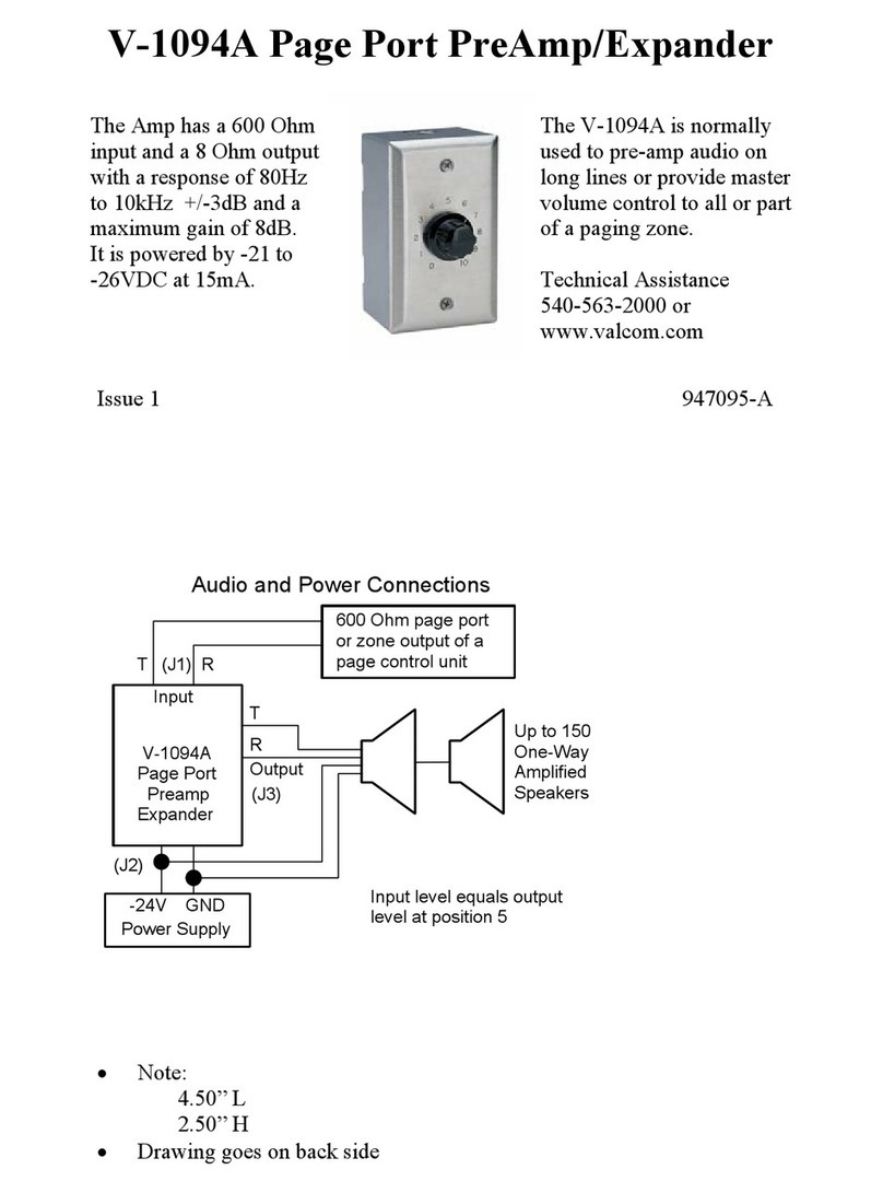 Valcom V-1094A Instruction manual
