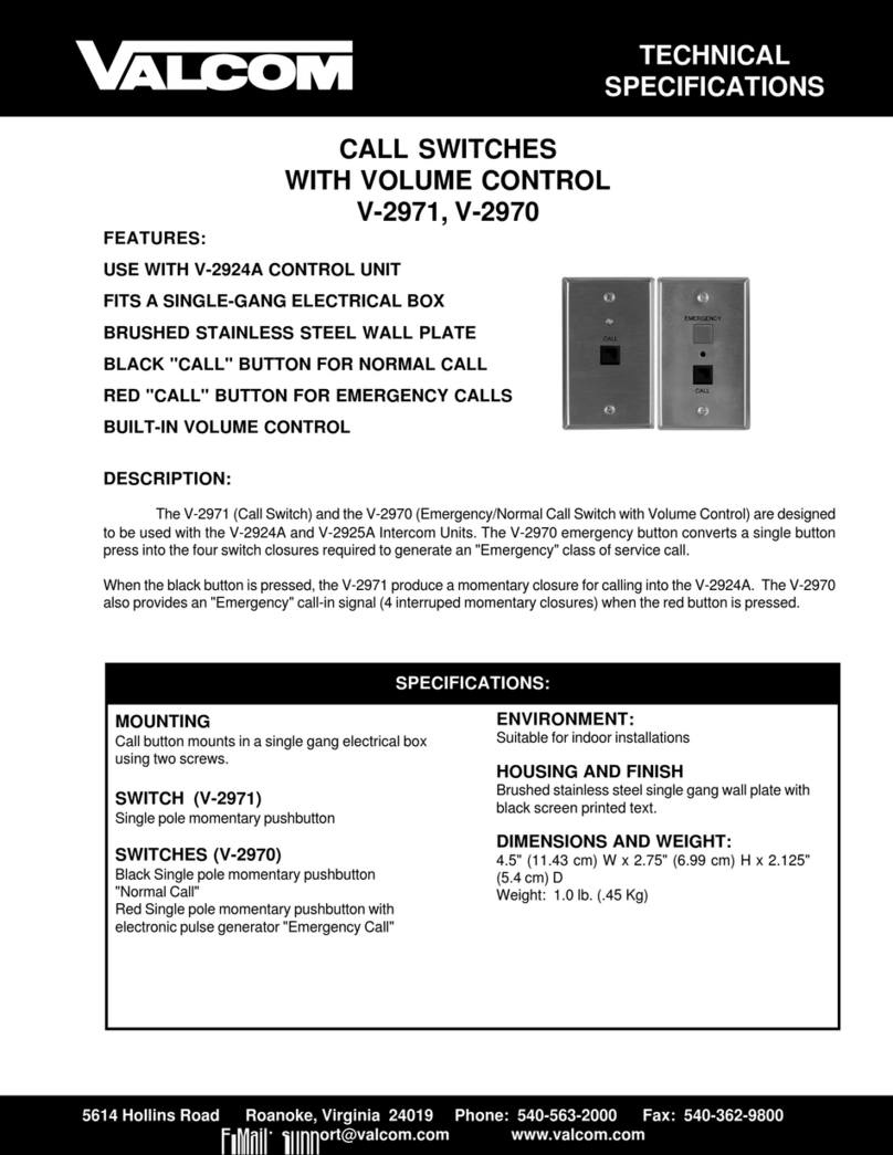 Valcom V-2970 Technical specifications
