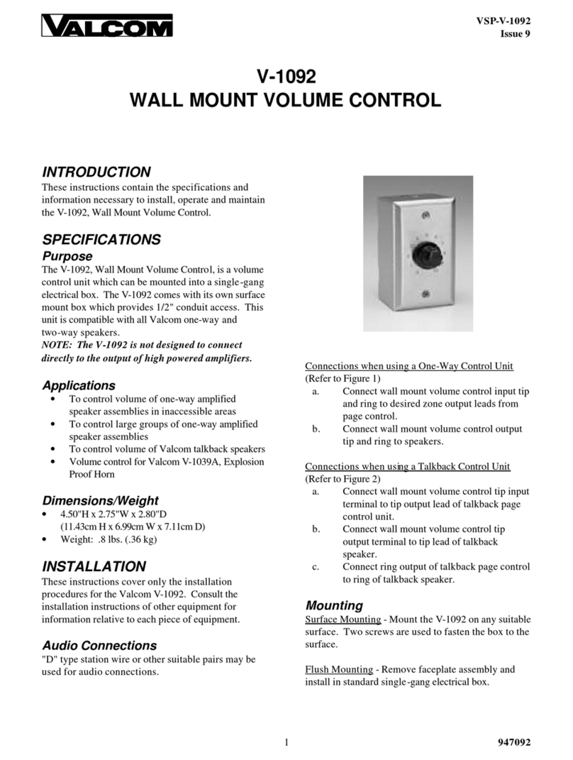 Valcom V-1092 User manual