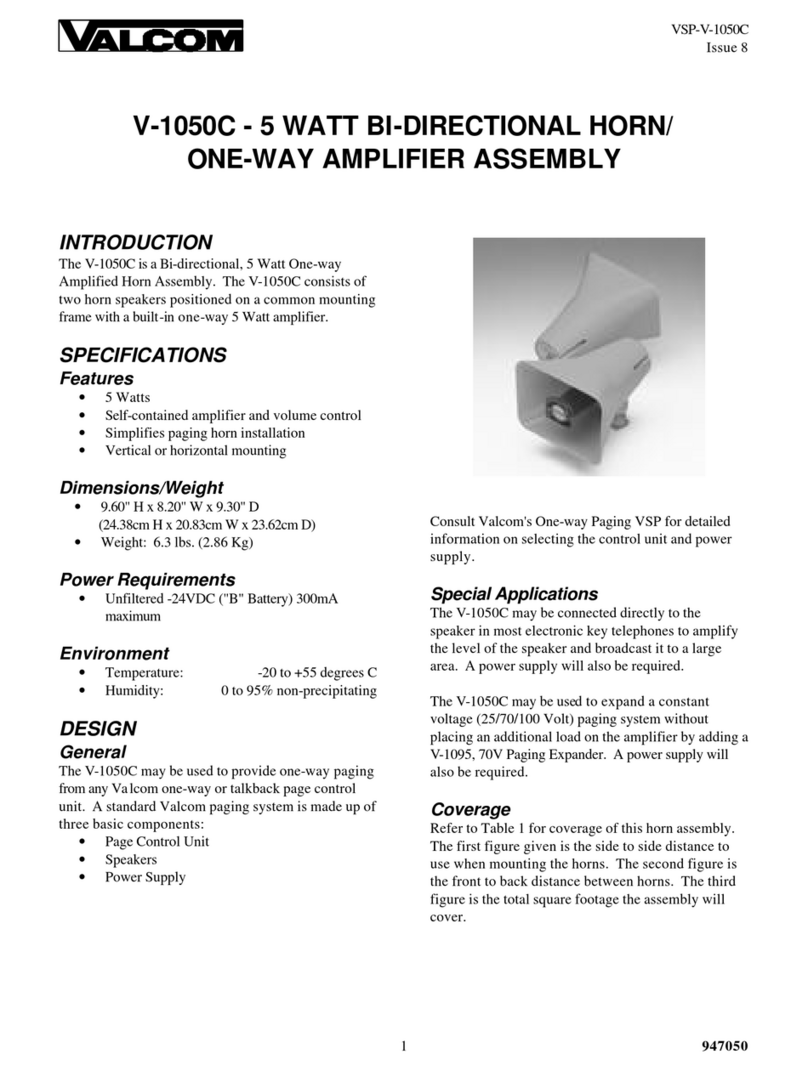Valcom V-1050C user manual