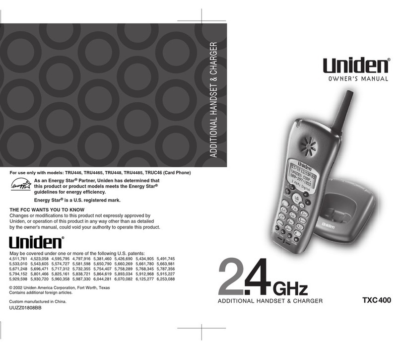 Uniden TXC400 owner's manual