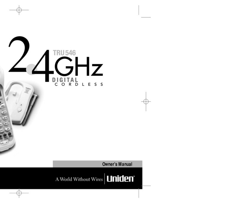 Uniden TRU546 User manual