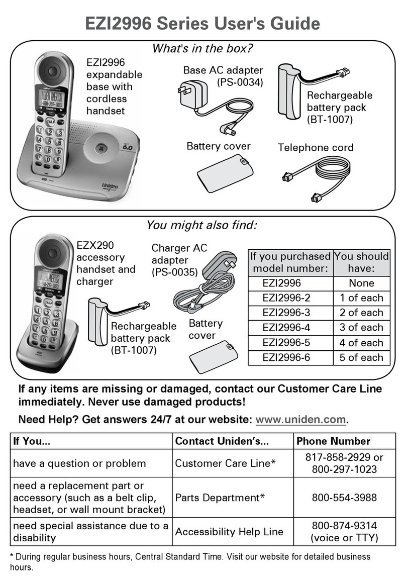 Uniden EZI2996 user guide