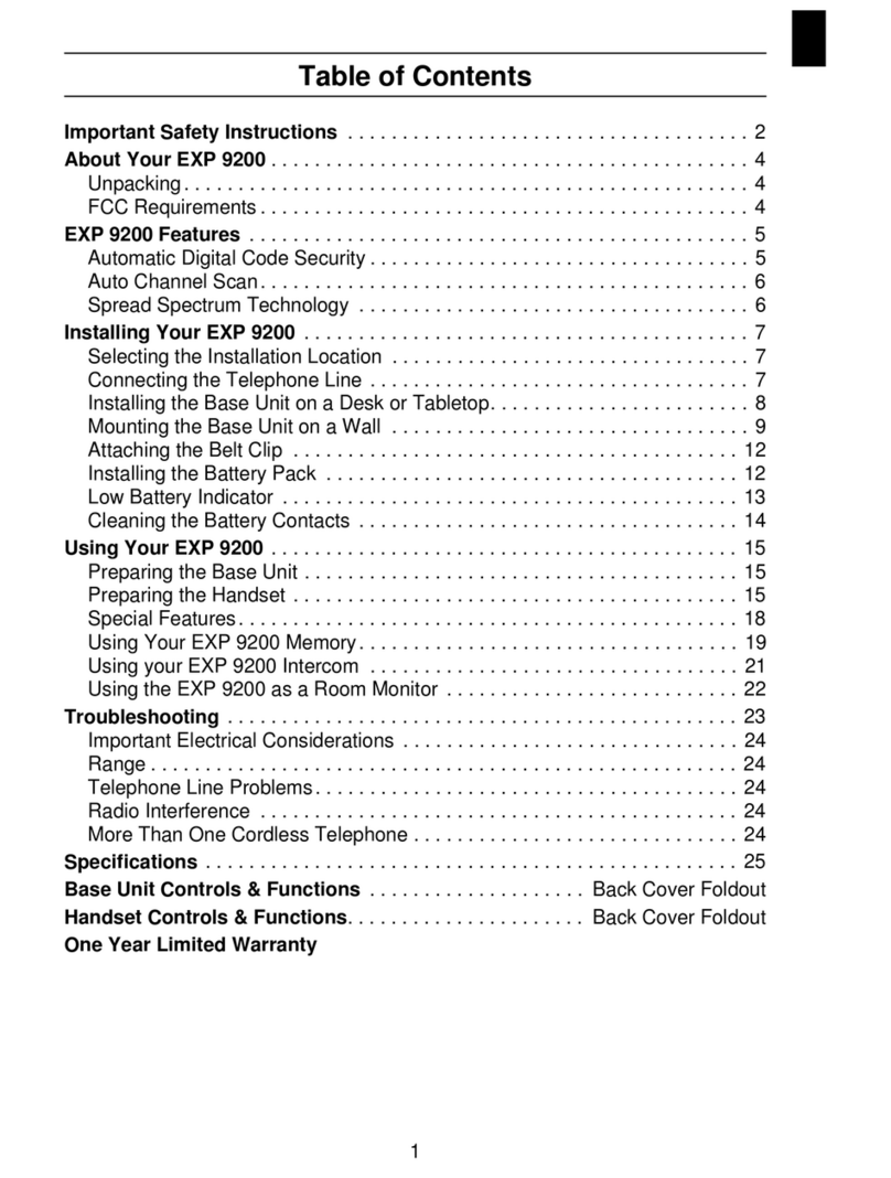 Uniden EXP 9200 User manual