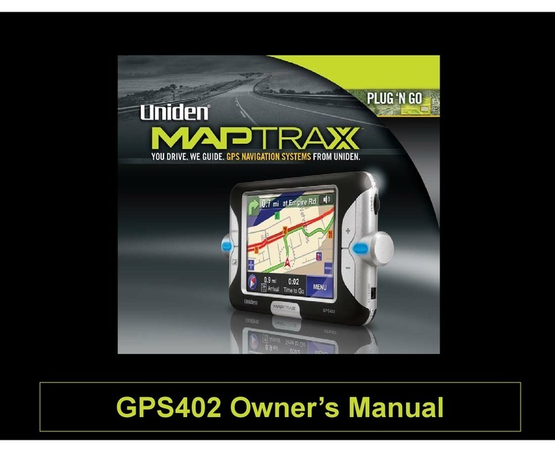 Uniden GPS402 - Maptrax - Automotive GPS Receiver User manual