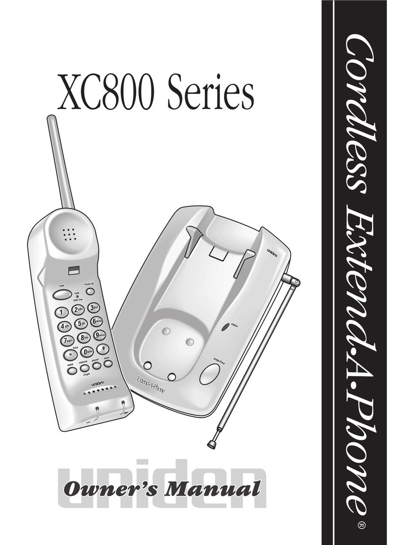 Uniden XC815 User manual