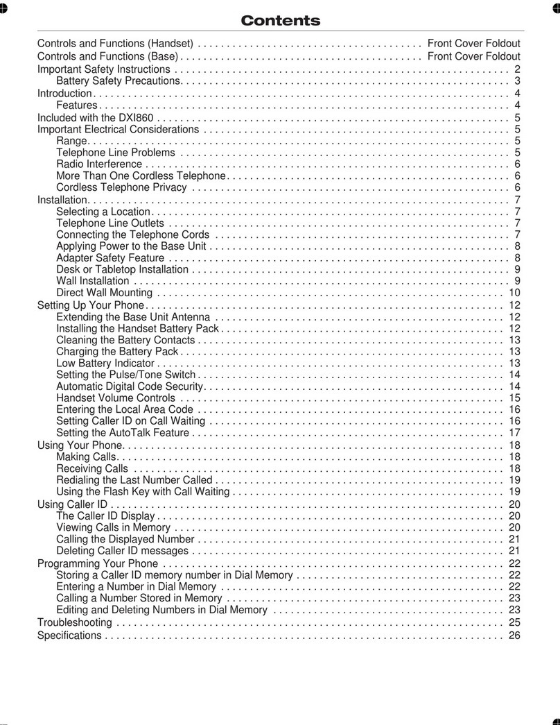 Uniden DXI860 User manual
