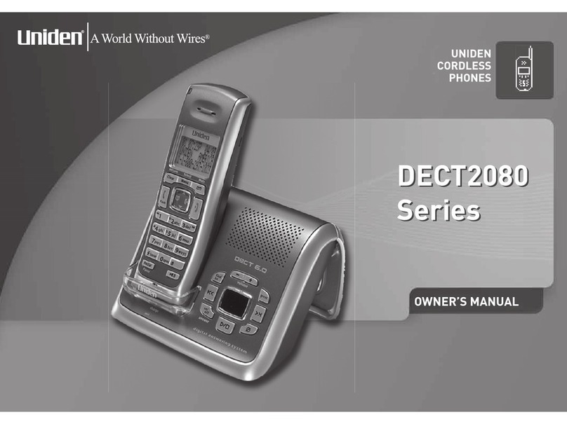 Uniden DECT2080-2 - DECT Cordless Phone User manual