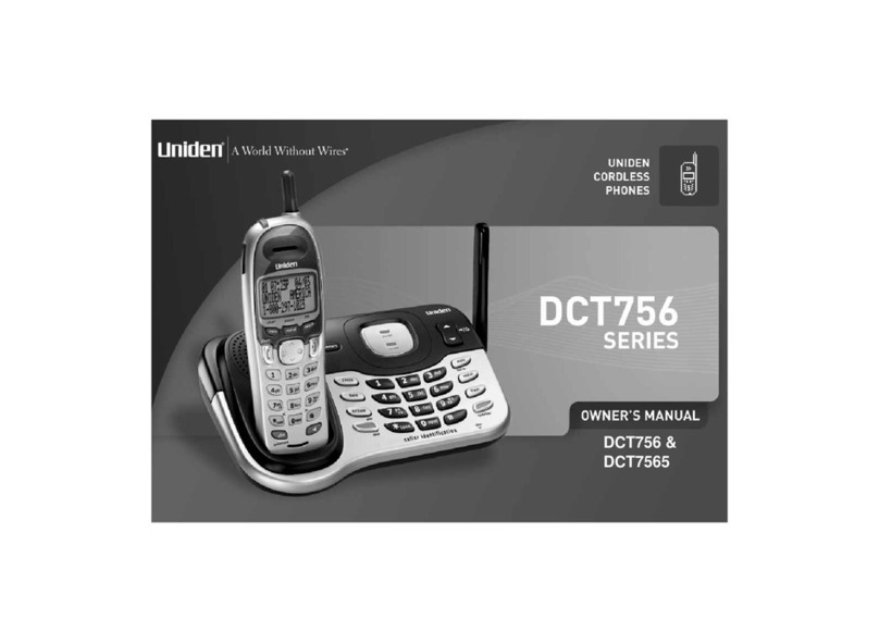 Uniden DCT756 Series owner's manual