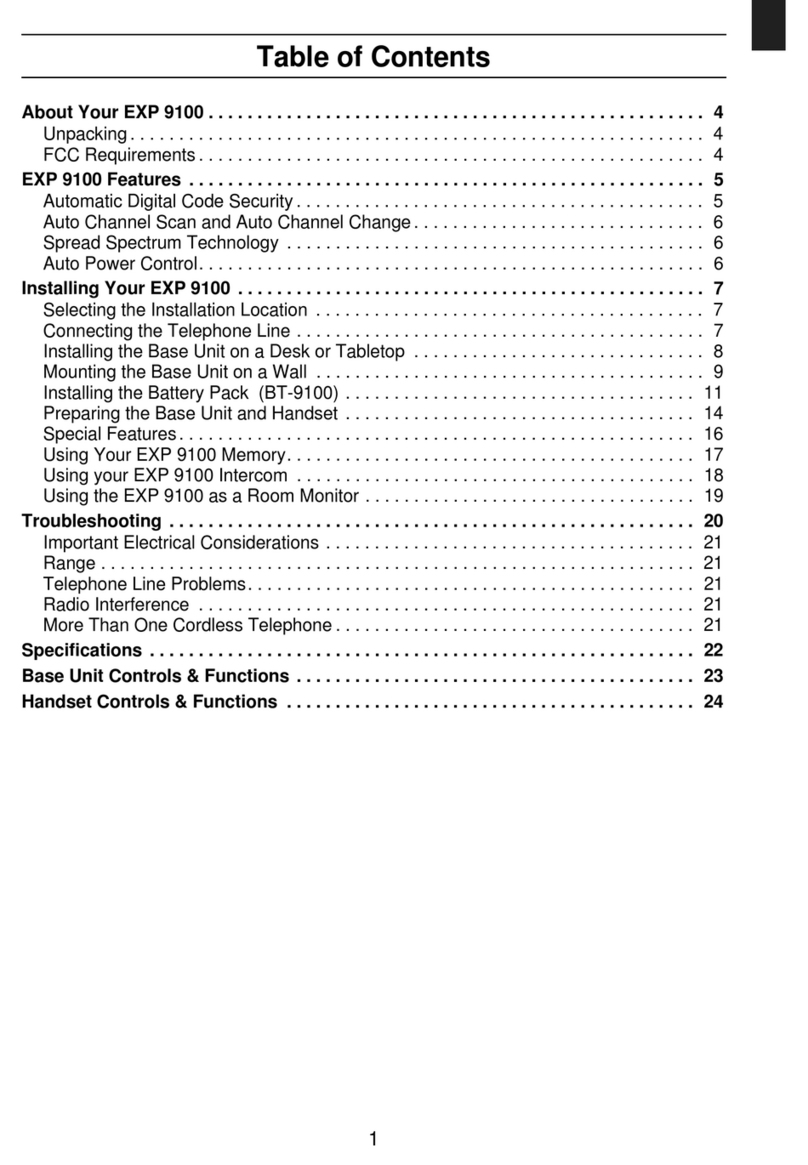 Uniden EXP 9100 User manual