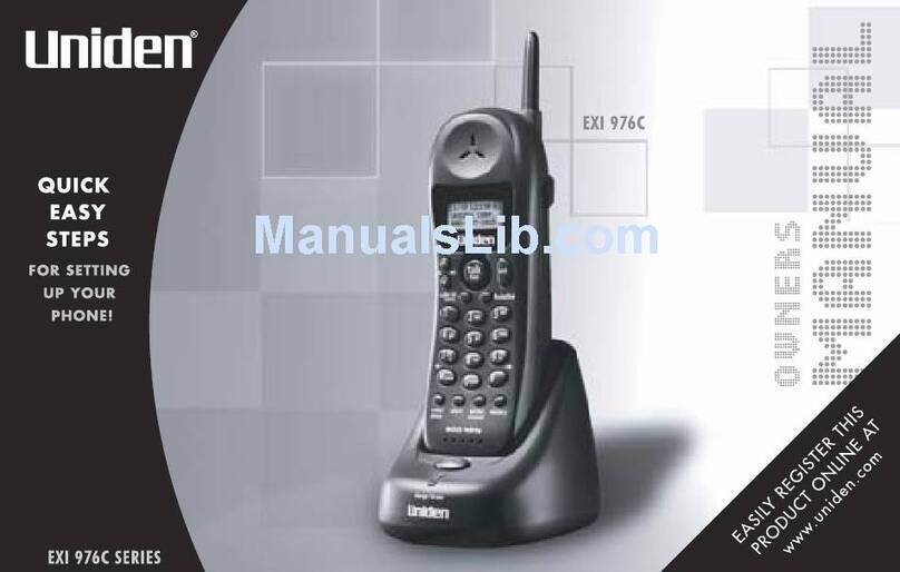 Uniden EXI976C - EXI 976C Cordless Phone User manual