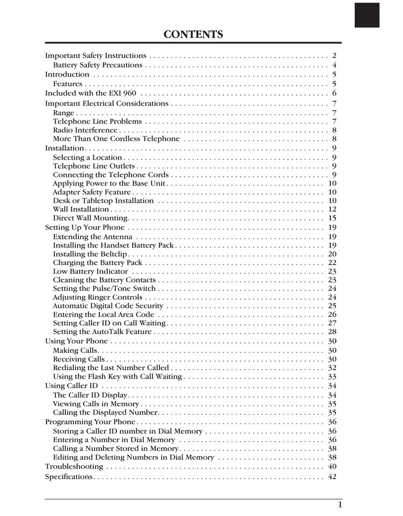Uniden EXI960 User manual
