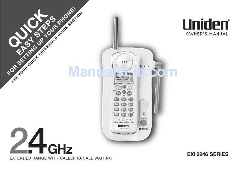 Uniden EXI2246 Series owner's manual