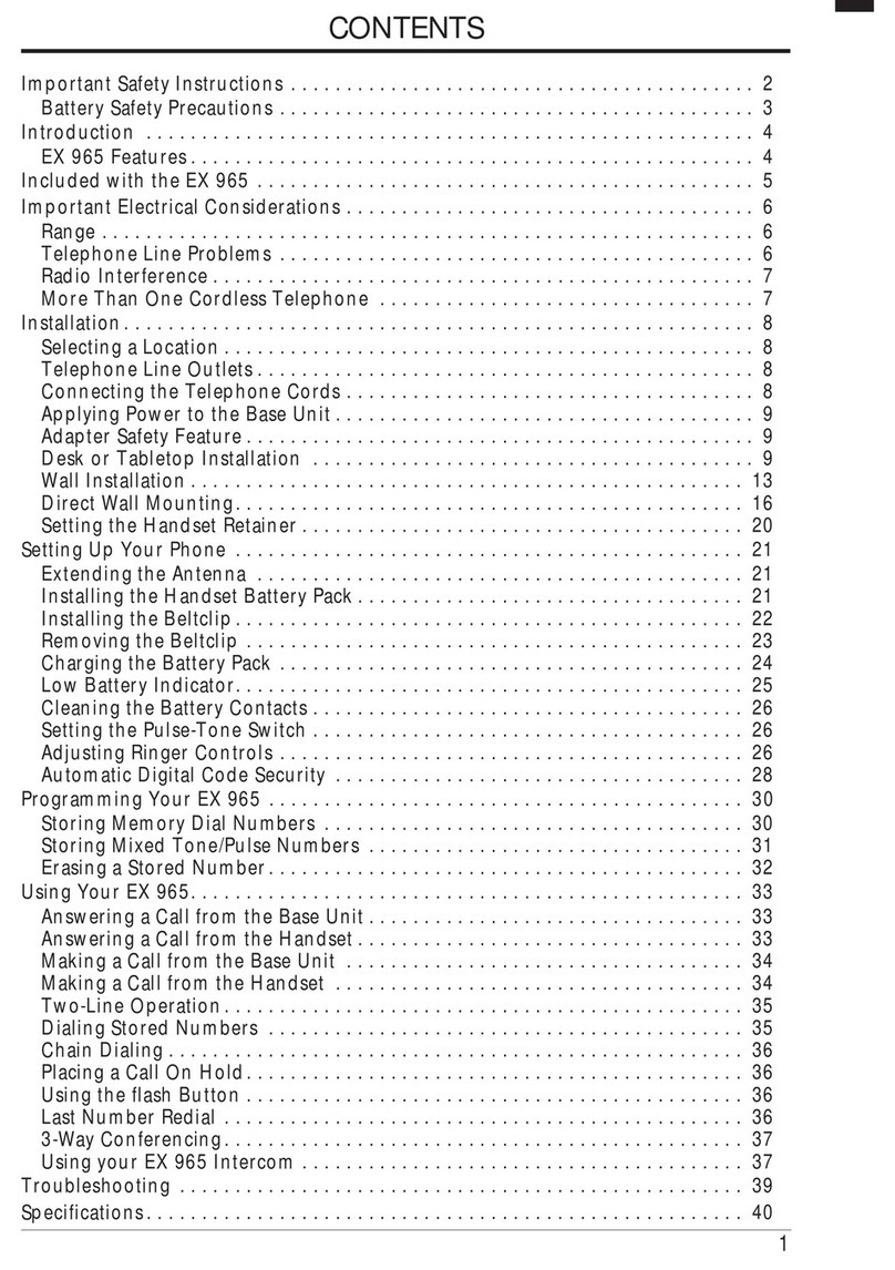 Uniden EX965 User manual