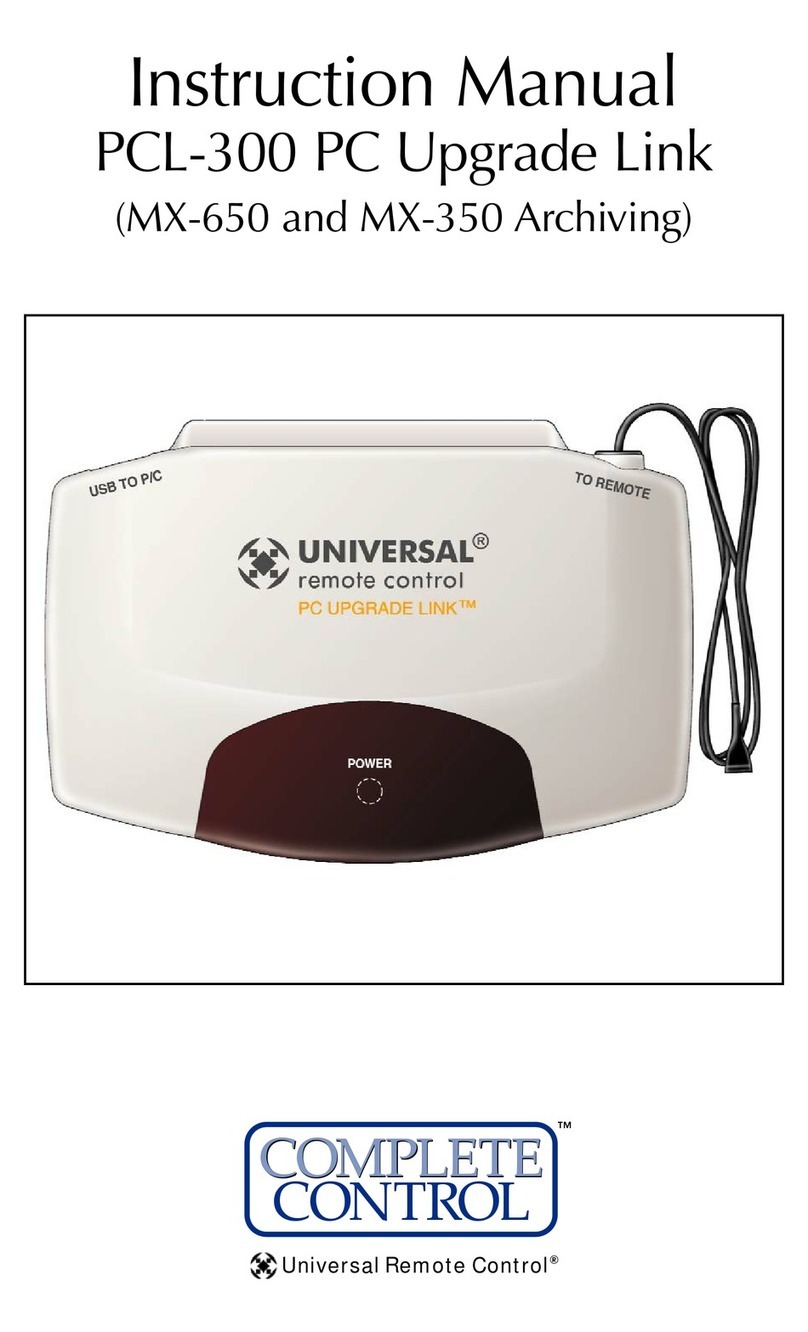 Universal Remote PCL-300 instruction manual
