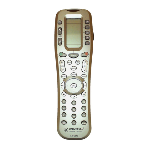 Universal Remote RF-20 User manual Universal Remote RF-20 User manual