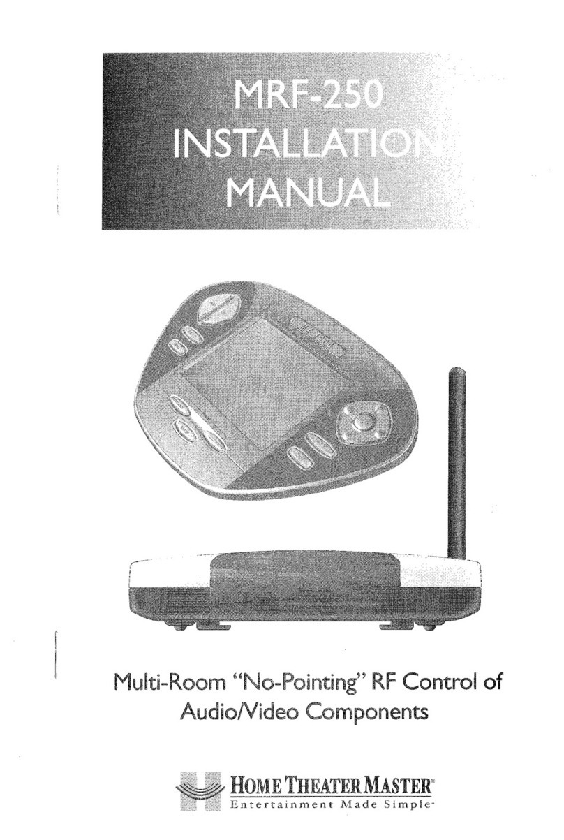 Home Theater Master MRF-250 installation manual