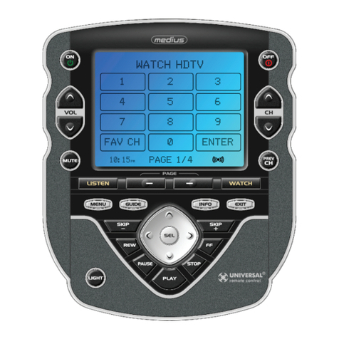 Universal Remote Medius TX-1000 User manual