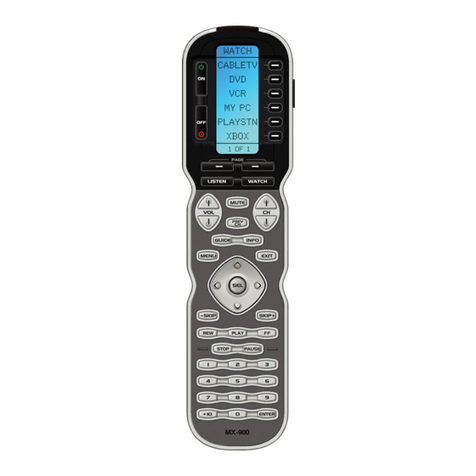 Universal Remote Genesis MX-900 User manual