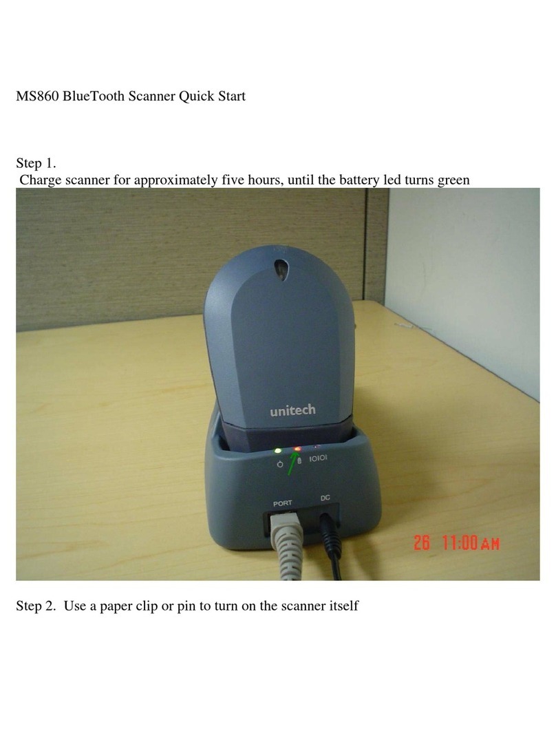 Unitech MS860 Bluetooth quick start guide
