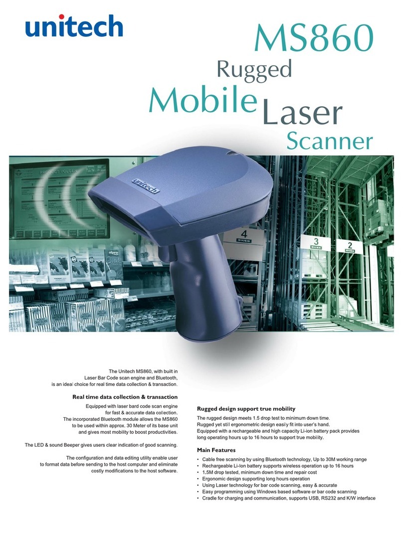 Unitech MS860 Bluetooth User manual