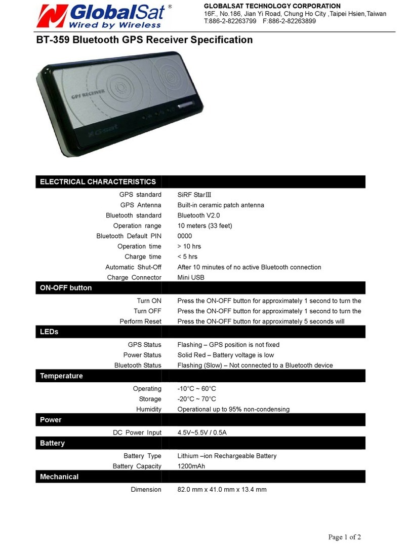 Global Sat Globalsat BT-359 User manual Global Sat Globalsat BT-359 User manual