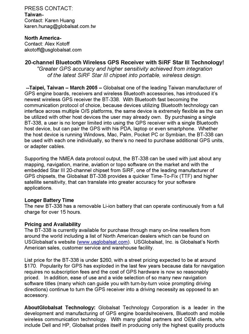 UsGlobalSat BT-338 release note UsGlobalSat BT-338 release note