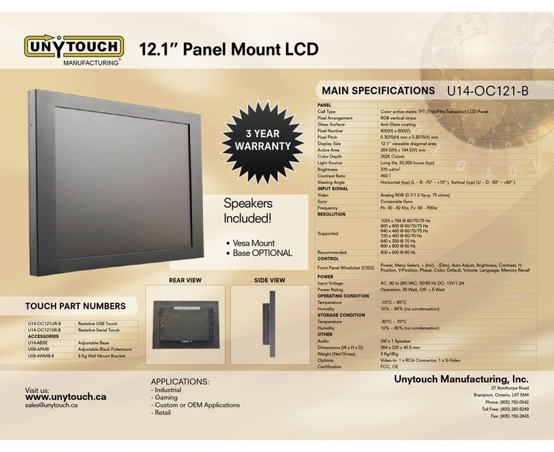 Unytouch U14-OC121-B User manual