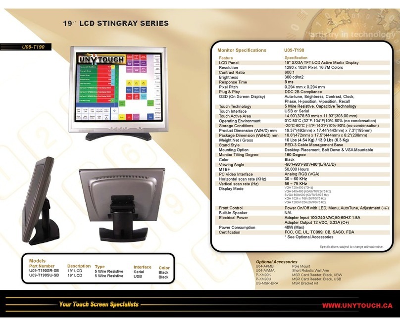 Unytouch U09-T190 User manual