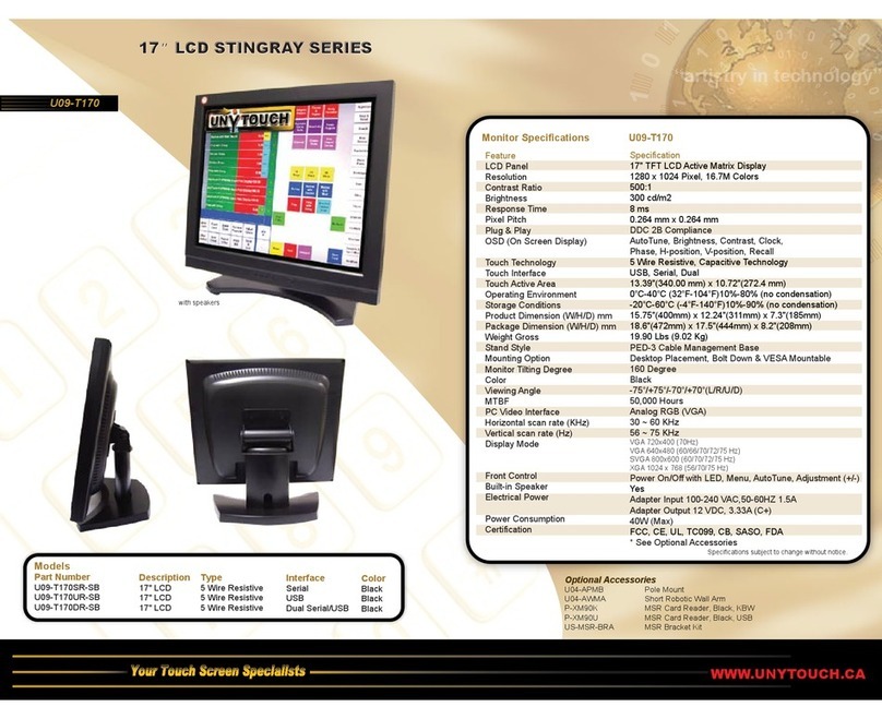 Unytouch U09-T170 User manual