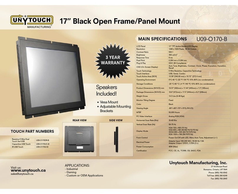 Unytouch U09-O170-B User manual