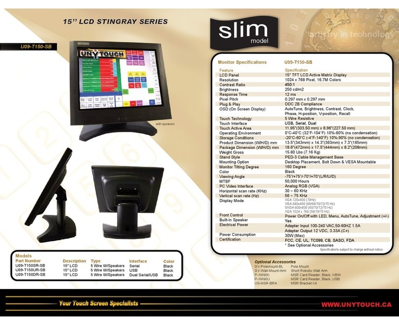 Unytouch U09-T150 User manual