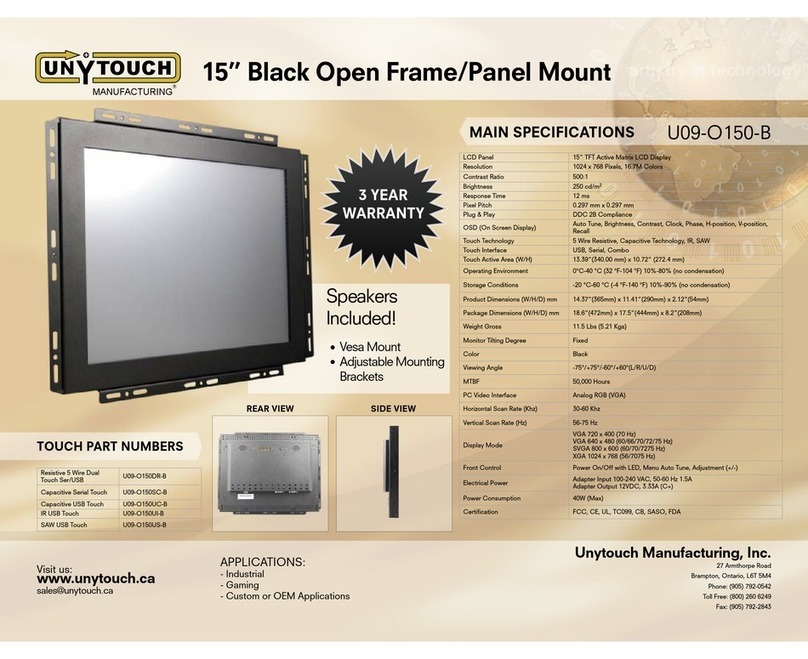 Unytouch U09-O150-B User manual