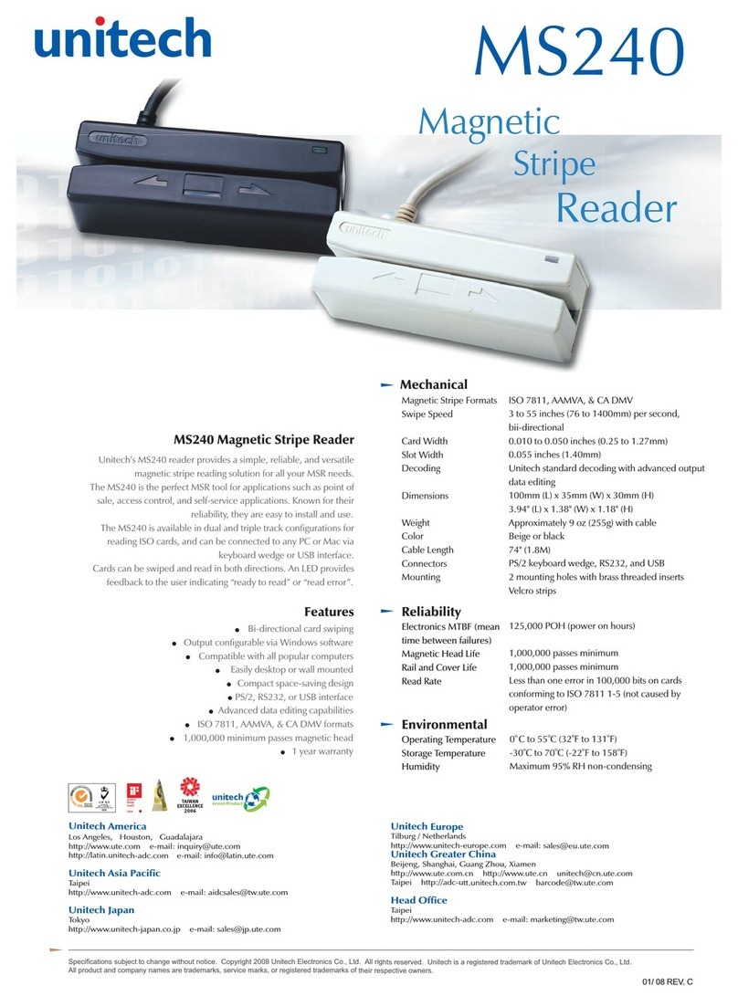 Unitech MS240 User manual