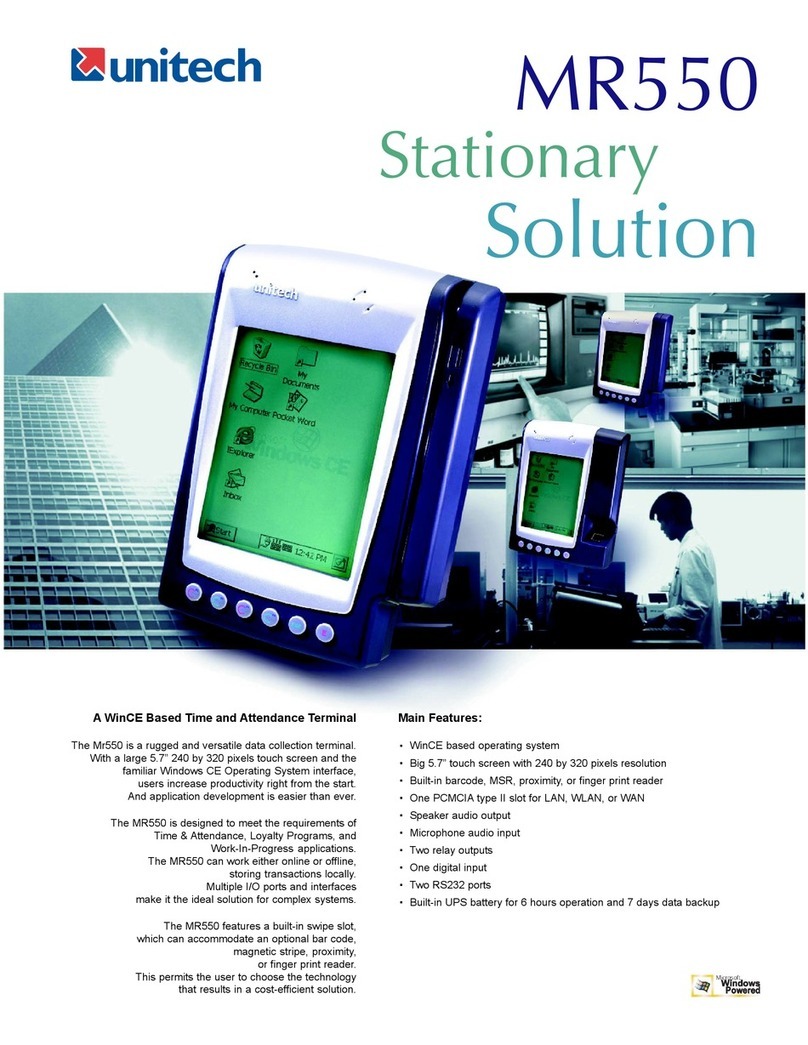 Unitech MR550 User manual Unitech MR550 User manual