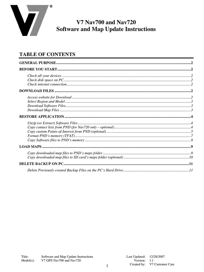 V7 NAV700 Update instructions