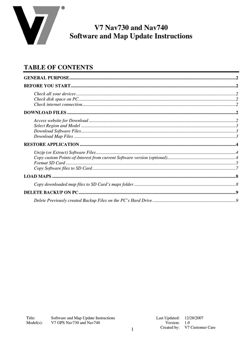 V7 NAV730 Technical manual