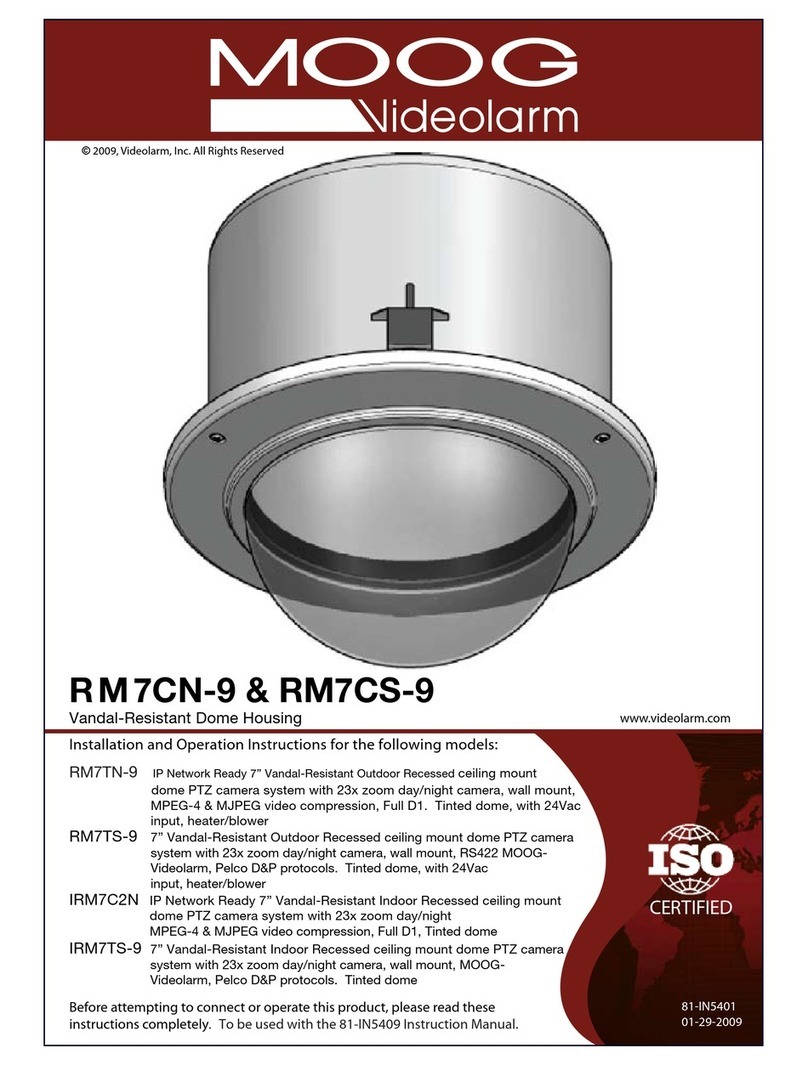 Moog Videolarm SView IRM7CN-3 Installation and operation instructions