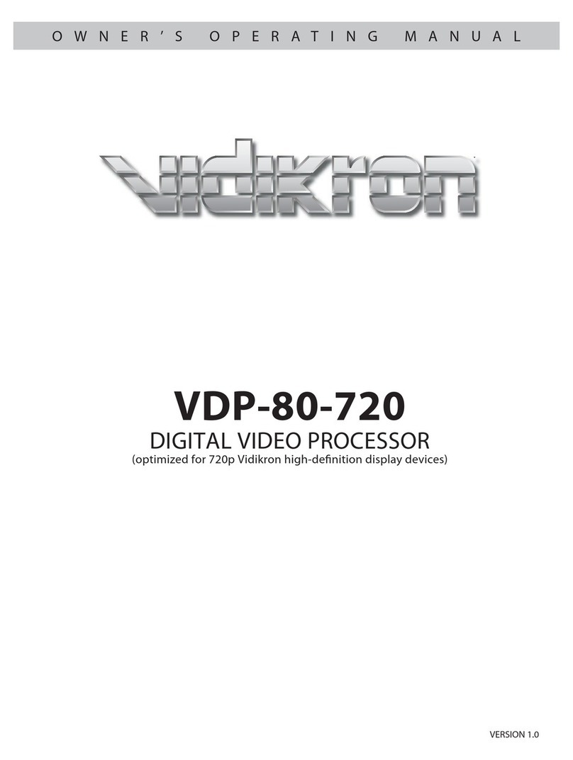Vidikron VDP-80 Owner's operating manual