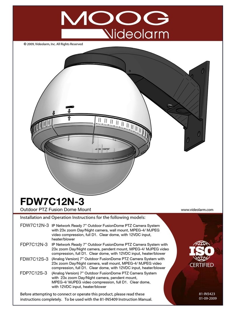 Moog Videolarm SView FDP7C12S-3 Installation and operation instructions