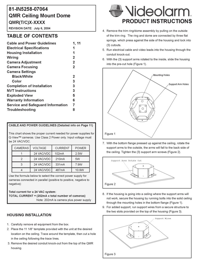 Moog Videolarm QMRT2-50NA Instruction sheet