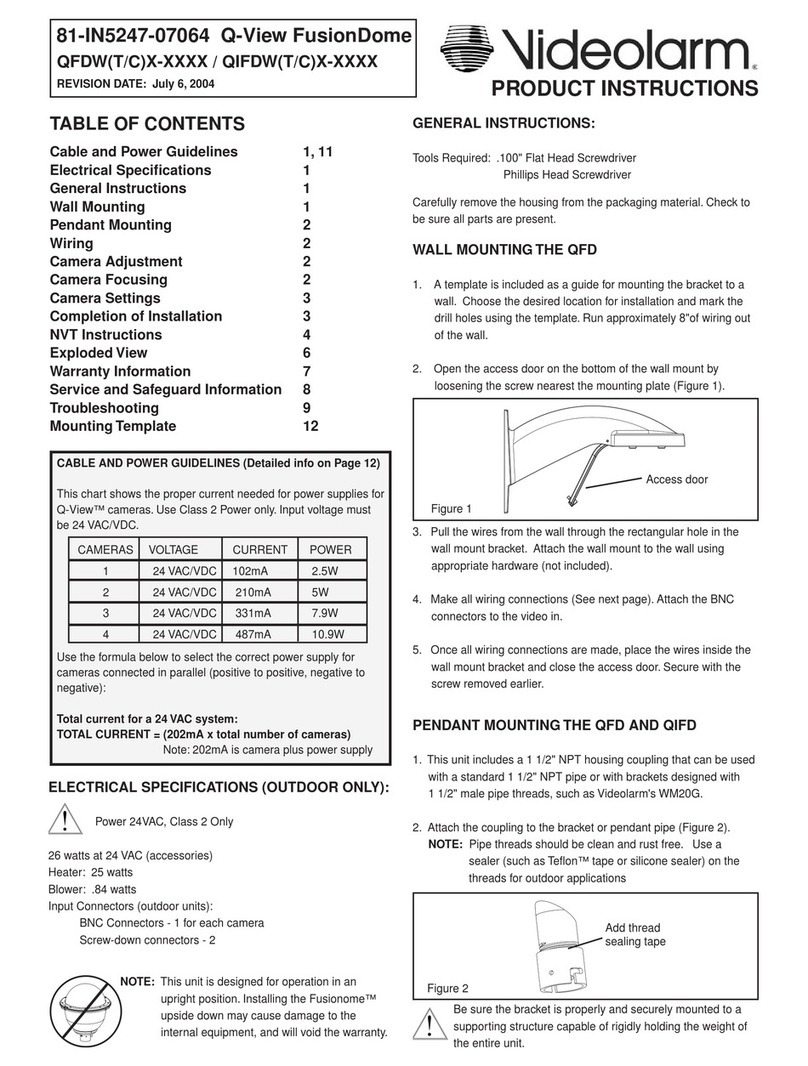 Moog Videolarm QView QFDPT3-50NA user guide