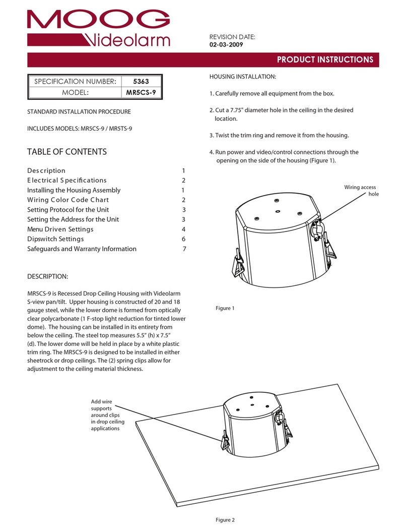 Moog Videolarm MR5CN-3 Product instructions