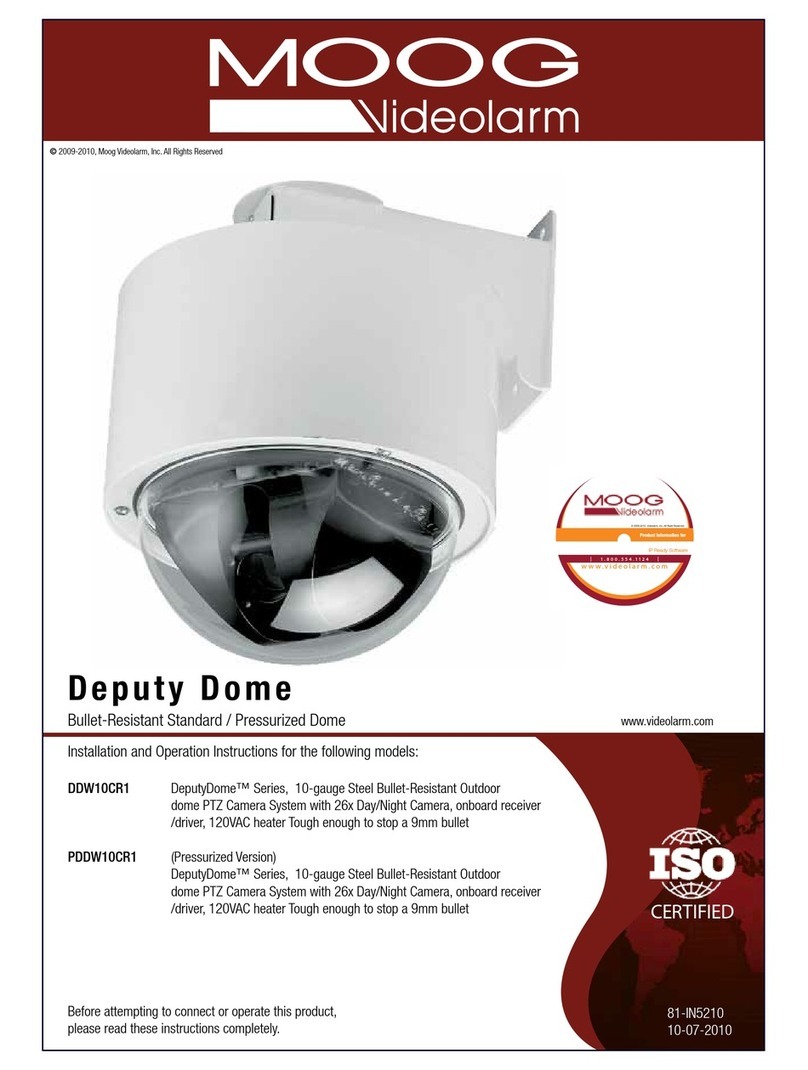 Moog Videolarm DeputyDome DDW10CR2 User manual