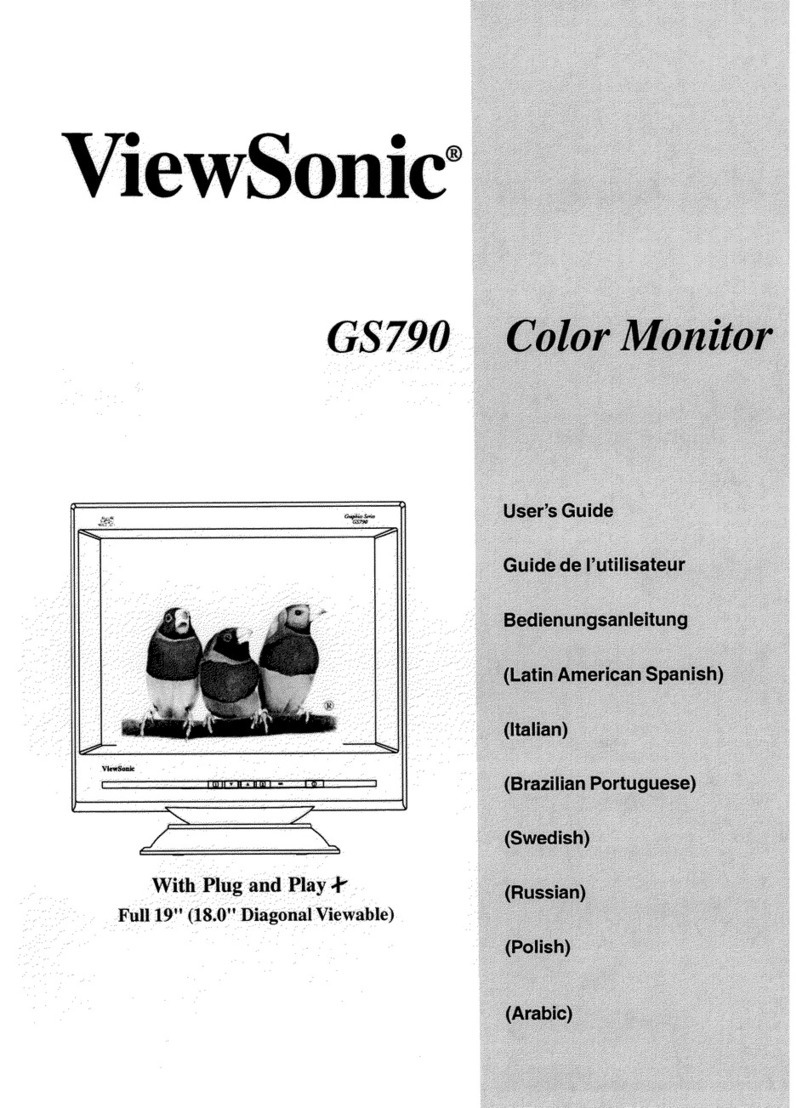ViewSonic GS790 - 19" CRT Display User manual