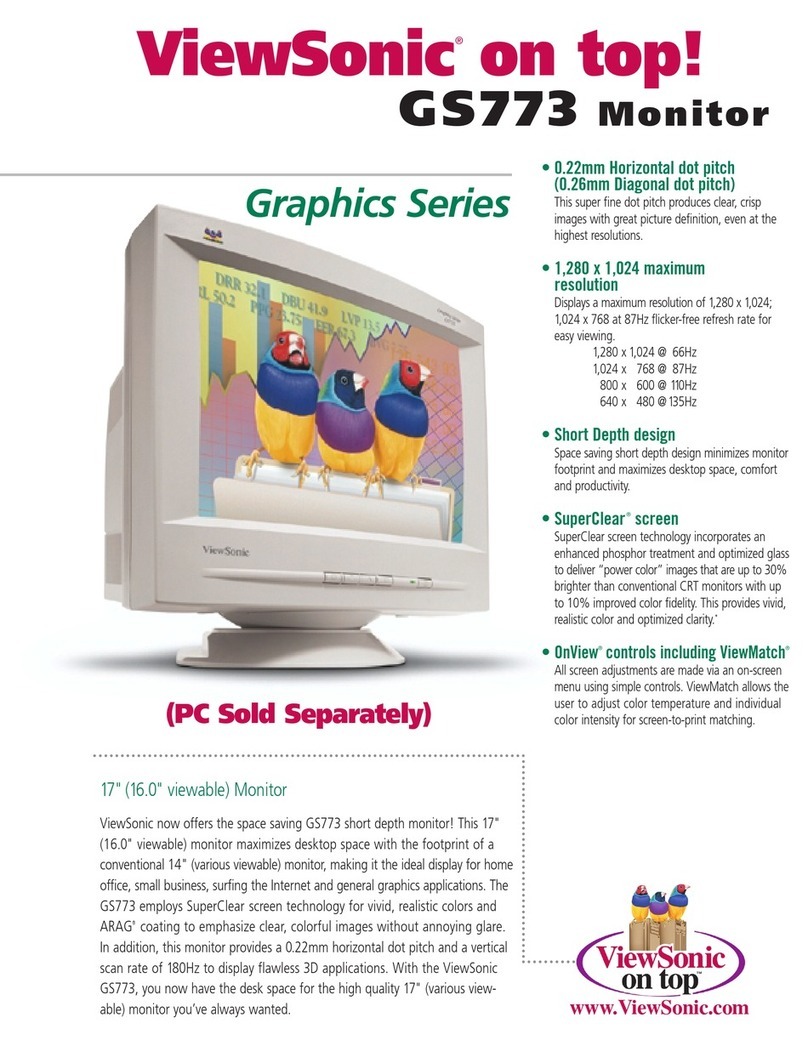 ViewSonic GS773 User manual