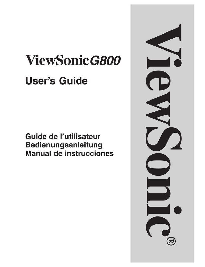 ViewSonic G800 - 20" CRT Display User manual ViewSonic G800 - 20" CRT Display User manual