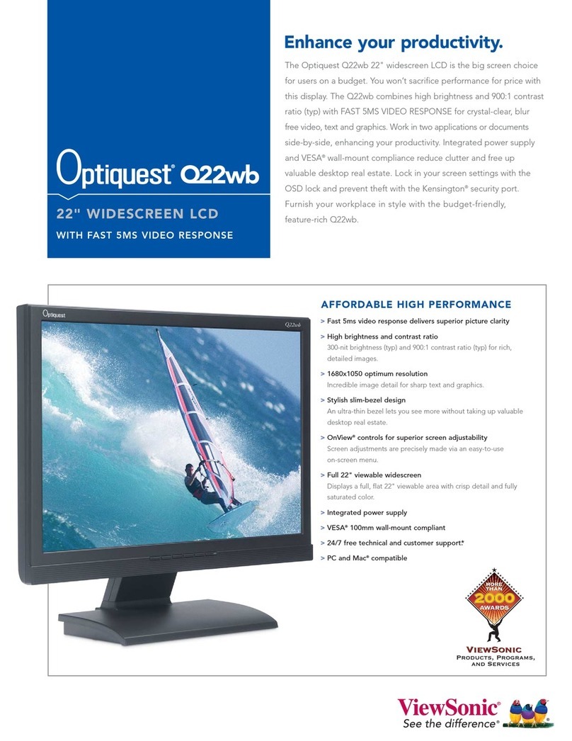 ViewSonic Optiquest Q22wb User manual